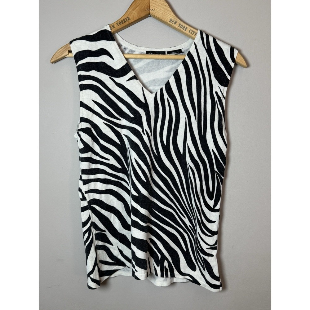 George Size XS Tanktop‎ no tags Zebra pattern